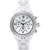 Reloj Blanco Ceramic Couture® Watch con CZs
