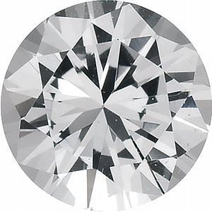 Zafiro blanco AA talla diamante redondo de 1 mm