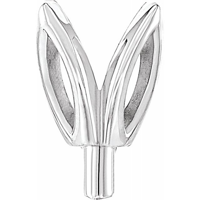 Montadura Tulipset® de 4 puntas redondas de Oro Blanco 14K 33CT