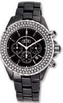 Copia de Reloj Negro Ceramic Couture® Watch con CZs